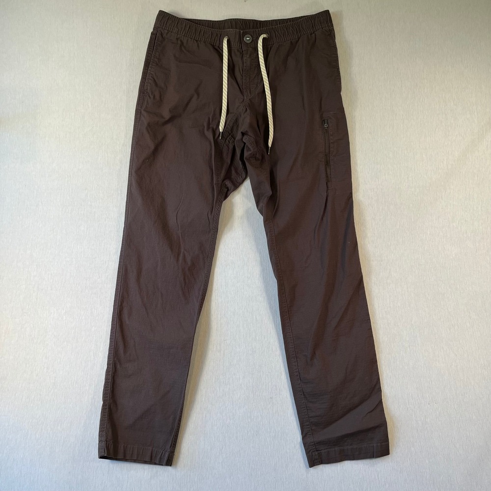 Vuori Ripstop Climber Pants Mens Large Brown Espresso Organic Cotton Stretch